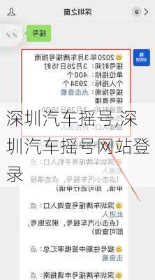 深圳汽车摇号,深圳汽车摇号网站登录