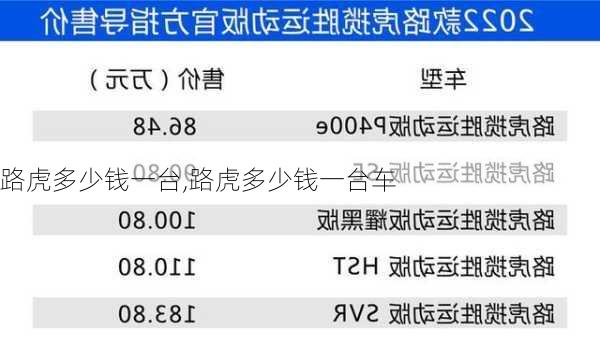 路虎多少钱一台,路虎多少钱一台车