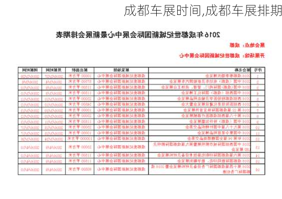 成都车展时间,成都车展排期