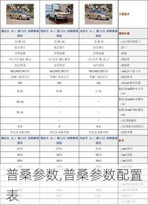 普桑参数,普桑参数配置表