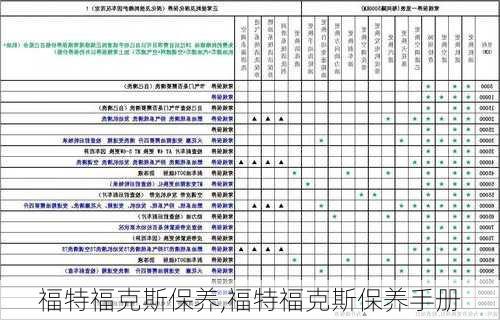 福特福克斯保养,福特福克斯保养手册