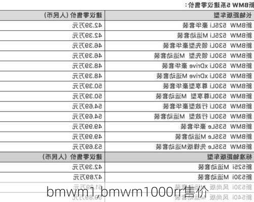 bmwm1,bmwm1000rr售价