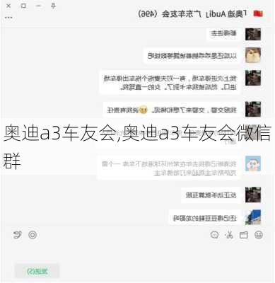 奥迪a3车友会,奥迪a3车友会微信群