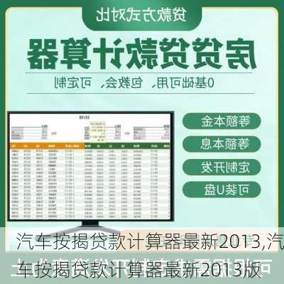 汽车按揭贷款计算器最新2013,汽车按揭贷款计算器最新2013版