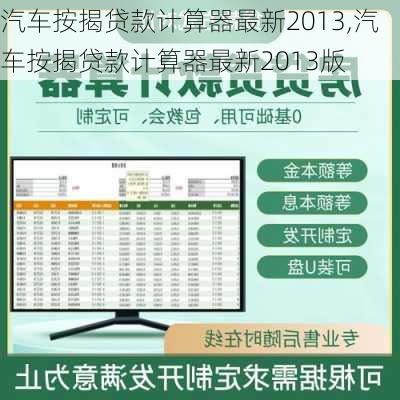 汽车按揭贷款计算器最新2013,汽车按揭贷款计算器最新2013版