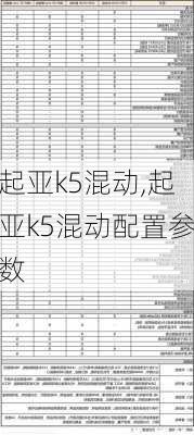 起亚k5混动,起亚k5混动配置参数