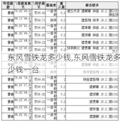 东风雪铁龙多少钱,东风雪铁龙多少钱一台