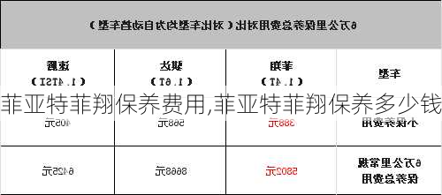 菲亚特菲翔保养费用,菲亚特菲翔保养多少钱