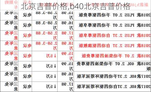 北京吉普价格,b40北京吉普价格