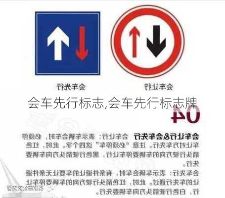 会车先行标志,会车先行标志牌