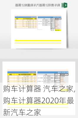 购车计算器 汽车之家,购车计算器2020年最新汽车之家