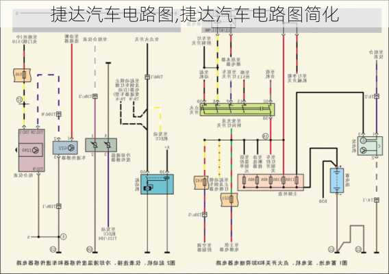 捷达汽车电路图,捷达汽车电路图简化