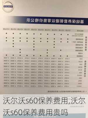 沃尔沃s60保养费用,沃尔沃s60保养费用贵吗