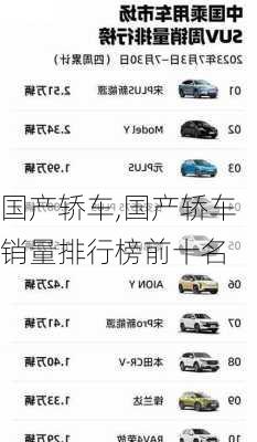 国产轿车,国产轿车销量排行榜前十名