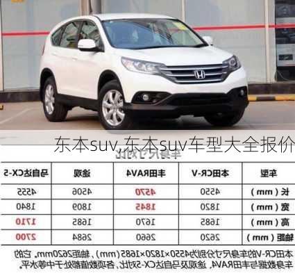 东本suv,东本suv车型大全报价