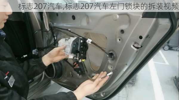 标志207汽车,标志207汽车左门锁块的拆装视频