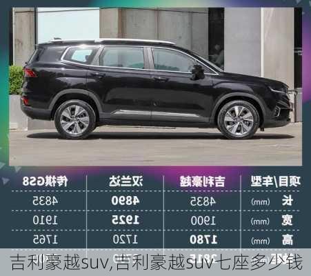 吉利豪越suv,吉利豪越suv七座多少钱