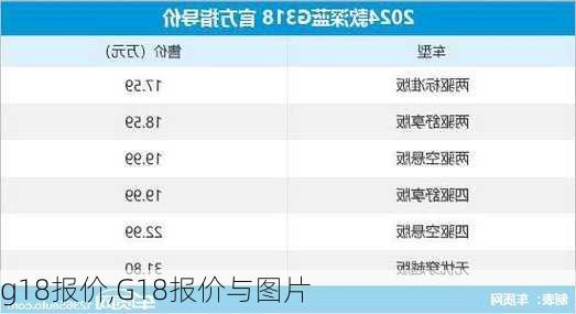 g18报价,G18报价与图片