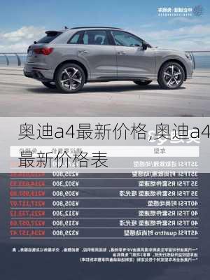 奥迪a4最新价格,奥迪a4最新价格表