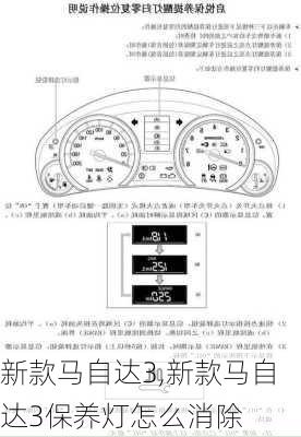 新款马自达3,新款马自达3保养灯怎么消除