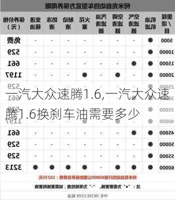 一汽大众速腾1.6,一汽大众速腾1.6换刹车油需要多少