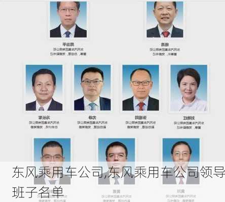 东风乘用车公司,东风乘用车公司领导班子名单