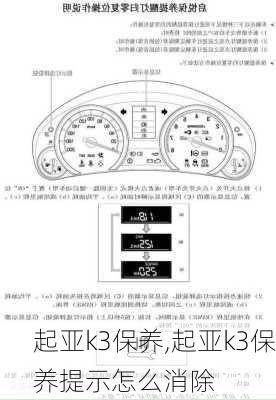 起亚k3保养,起亚k3保养提示怎么消除