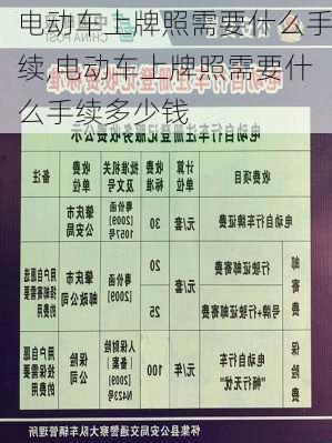 电动车上牌照需要什么手续,电动车上牌照需要什么手续多少钱