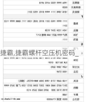 捷霸,捷霸螺杆空压机密码_