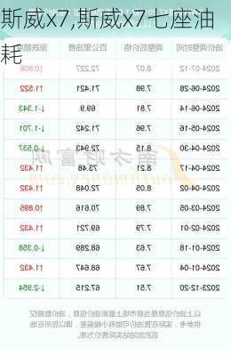 斯威x7,斯威x7七座油耗