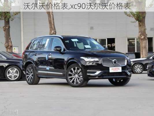 沃尔沃价格表,xc90沃尔沃价格表