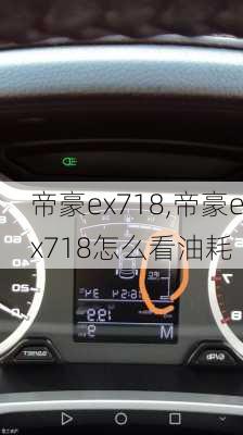 帝豪ex718,帝豪ex718怎么看油耗