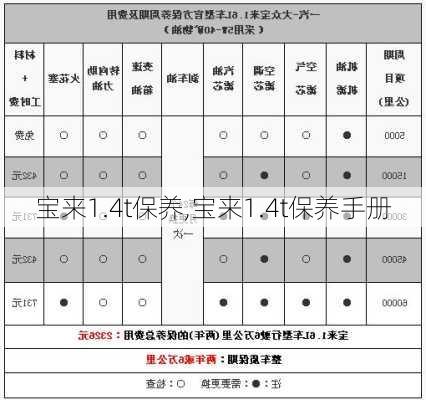 宝来1.4t保养,宝来1.4t保养手册