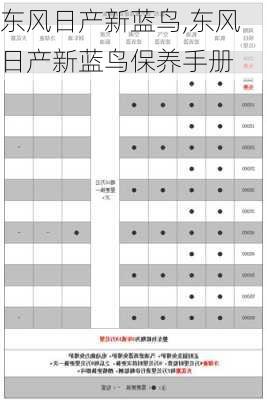 东风日产新蓝鸟,东风日产新蓝鸟保养手册