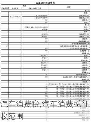 汽车消费税,汽车消费税征收范围