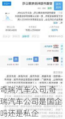 奇瑞汽车公司,奇瑞汽车公司是国企吗还是私企
