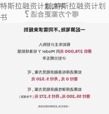 特斯拉融资计划,特斯拉融资计划书