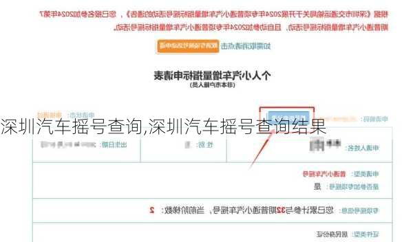 深圳汽车摇号查询,深圳汽车摇号查询结果