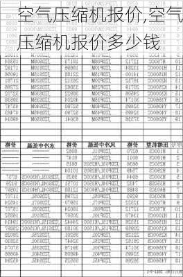 空气压缩机报价,空气压缩机报价多少钱