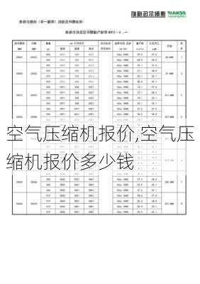 空气压缩机报价,空气压缩机报价多少钱